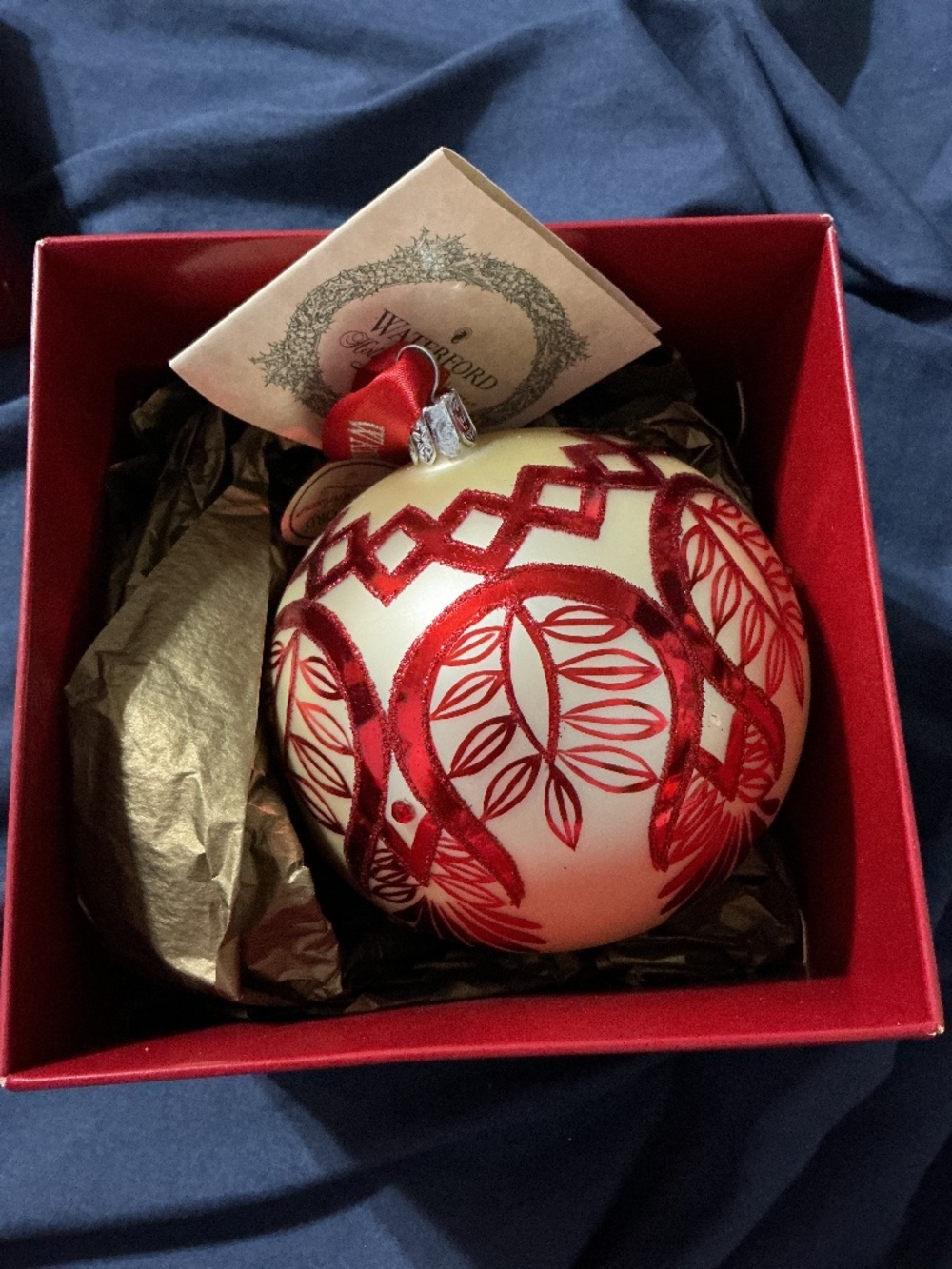 Waterford Victorian Peacock Ball Holiday Heirlooms